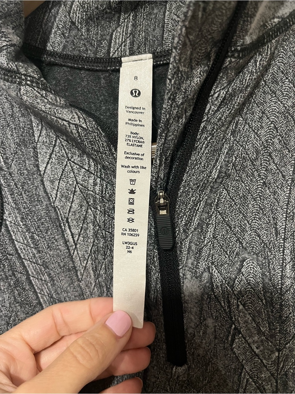 Lululemon Women's Grey Its Rulu Run Cropped Half Zip Up Pullover Size 8 - Picture 3 of 6